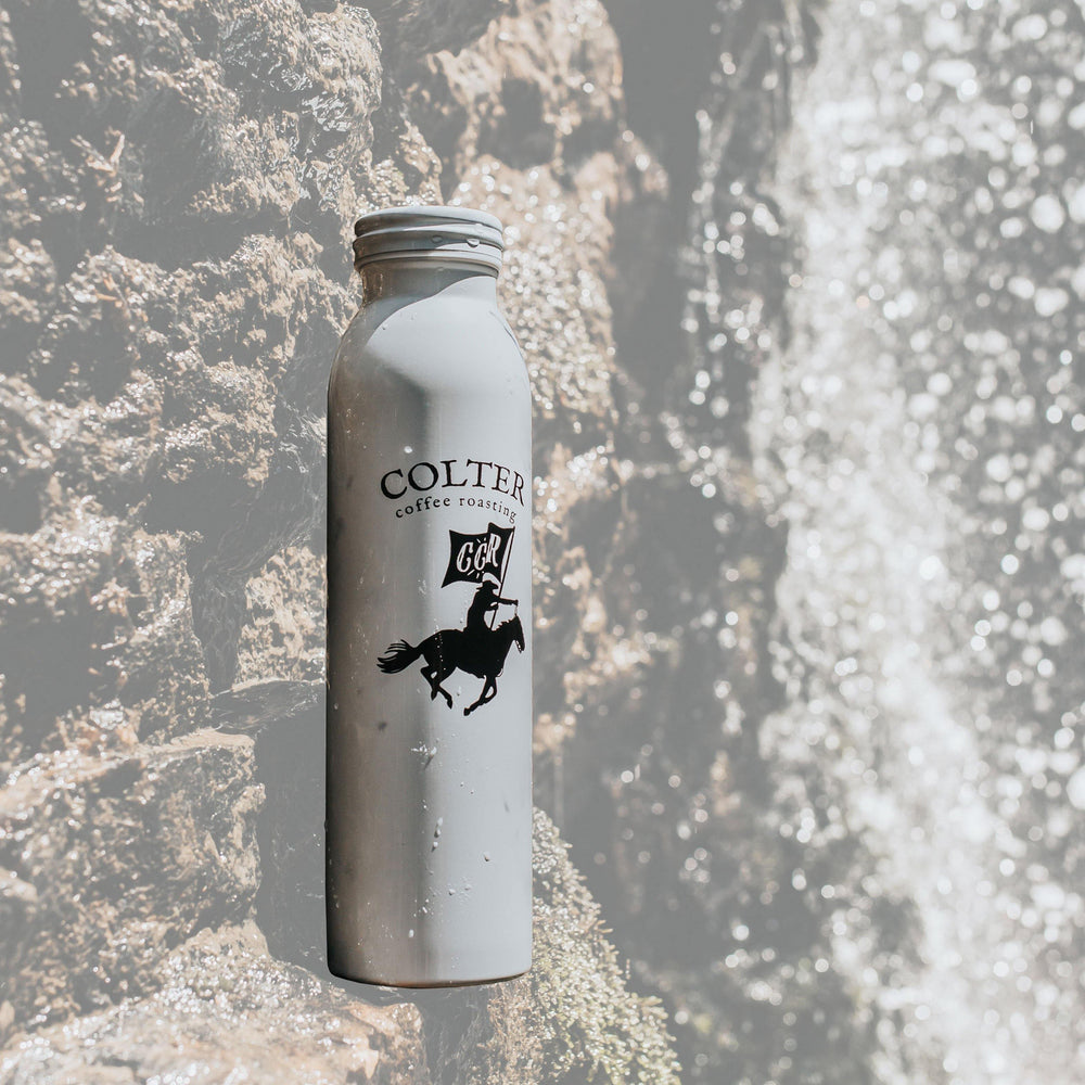 White Marble 20 oz Bottle - Colter Coffee Roasting
